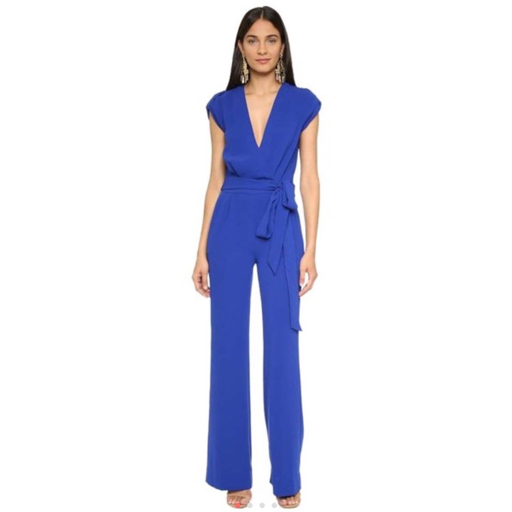 DVF Purdy Jumpsuit in Cobalt Blue